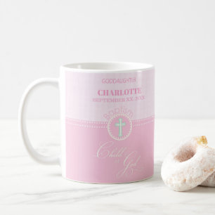 Mug Godgirl Baptême Pink Enfant de Dieu Personnalisé