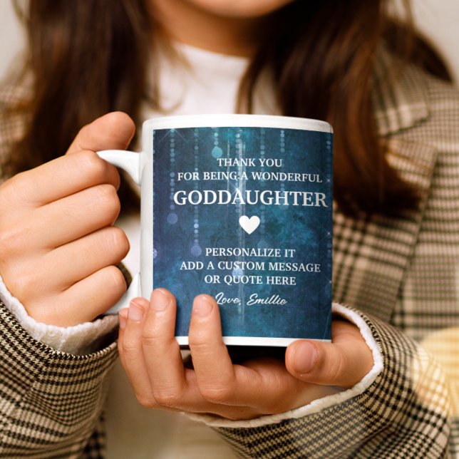 Mug Godgirl Merci Message de coeur personnalisé (Goddaughter Thank You Heartfelt Message Custom Coffee Mug
)