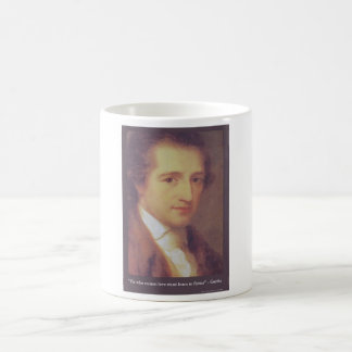 Mug Goethe "Amour ou Flatterie" Cadeaux de citation d'