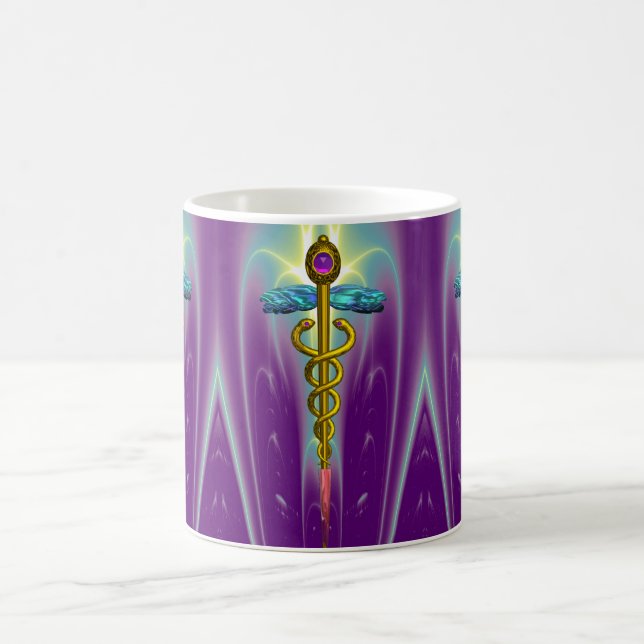 Mug GOLD CADUCEUS, amétyste violet vif (Centre)