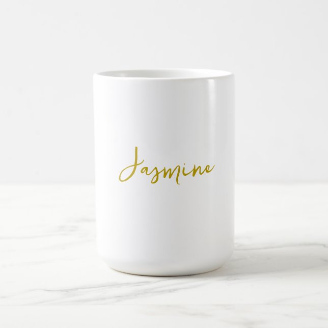 Mug Gold Color Calligraphy Professional Nom personnali (Centre)