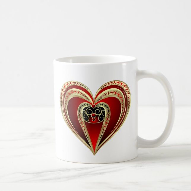 Mug Gold et Red Heart (Droite)