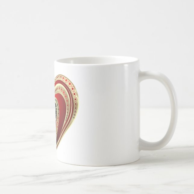 Mug Gold et Red Heart (Droite)