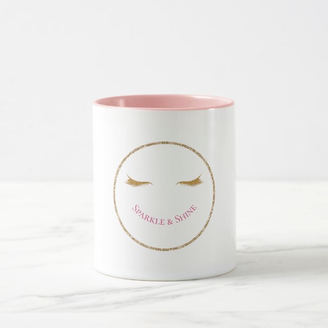 Mug Gold Eyelashes girly glam parties scintillant sour (Centre)