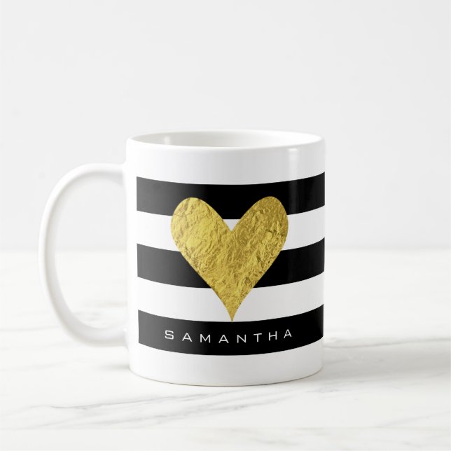 Mug Gold Foil Heart (Gauche)