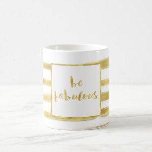 Mug Gold Glitz Stripes Soyez Fabuleux