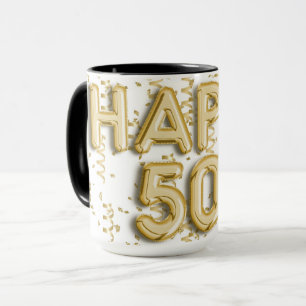 Mug Gold Happy 50e anniversaire
