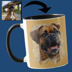 Mug Gold Misted Marigold Black Boxer photo Amoureux de