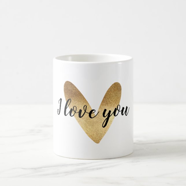 Mug Gold Ombre Heart (Centre)