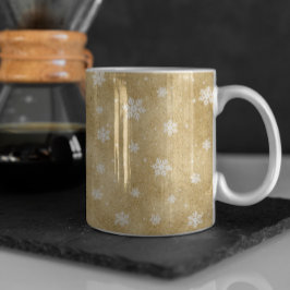 Mug Gold Parties scintillant Stars Snowflakes Coffee M