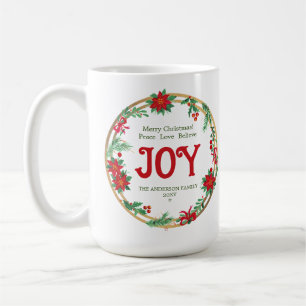 Mug Gold Red Green Elegant Simple Trendy Christmas