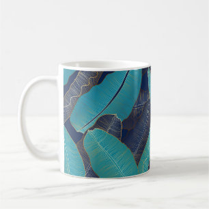 Mug Golden Banana Leaf : Motif de luxe.