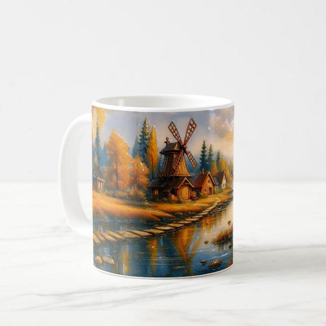 Mug Golden Dawn at the Windmill Village (Devant gauche)