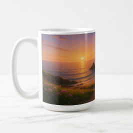 Mug Golden Drift : Coucher de soleil sur Fleur sauvage