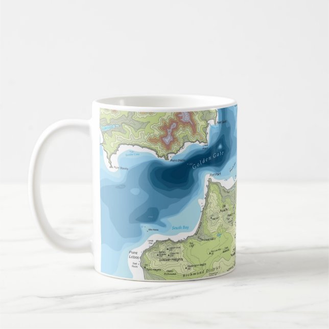 Mug Golden Gate et mule de la baie de San Francisco (Gauche)