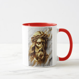 Mug Golden Jesus Une présence divine en marbre