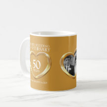 Golden mariage anniversaire coeur 2 photos