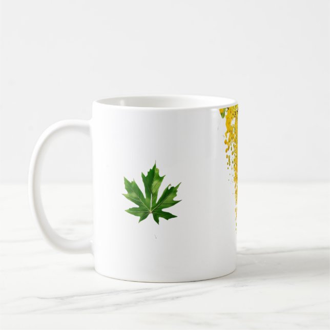 Mug Golden Rain Cascade of Sunlight When Gold Falls Pe (Gauche)