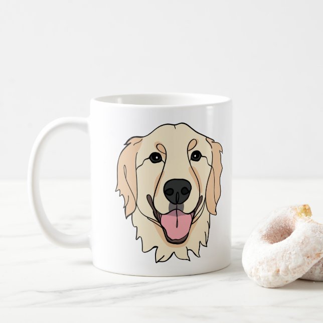 Mug Golden Retriever Chien Personnalisé (Avec donut)