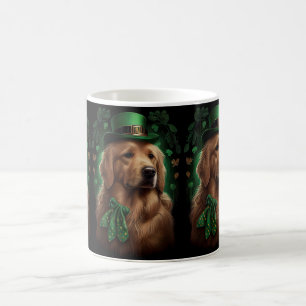 Mug Golden Retriever Dog in St. Patrick's Day