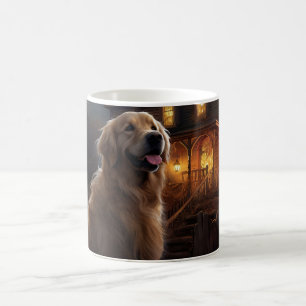 Mug Golden Retriever Halloween effroi