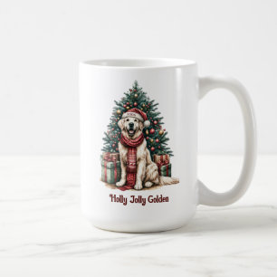 Mug Golden Retriever Noël Amoureux des chiens Café cad