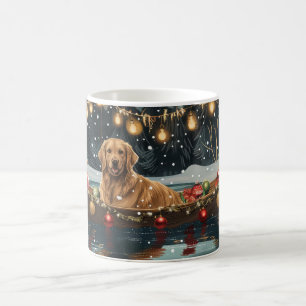 Mug Golden Retriever Noël Festive Voyage