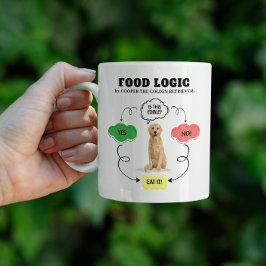Mug Golden Retriever Nom personnalisé Food Logic Fchar
