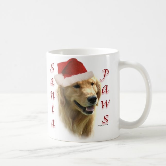 Mug Golden Retriever Père Noël Paws (Droite)