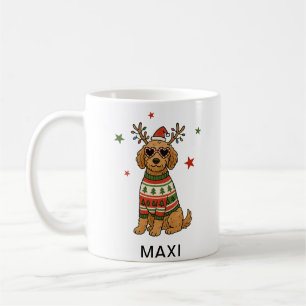 Mug Goldendoodle Chien Festif Noël