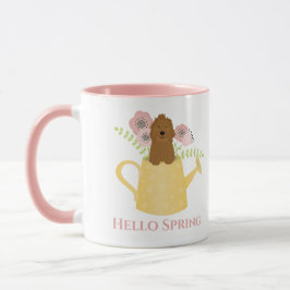 Mug Goldendoodle Dans La Poubelle D'Arrosage