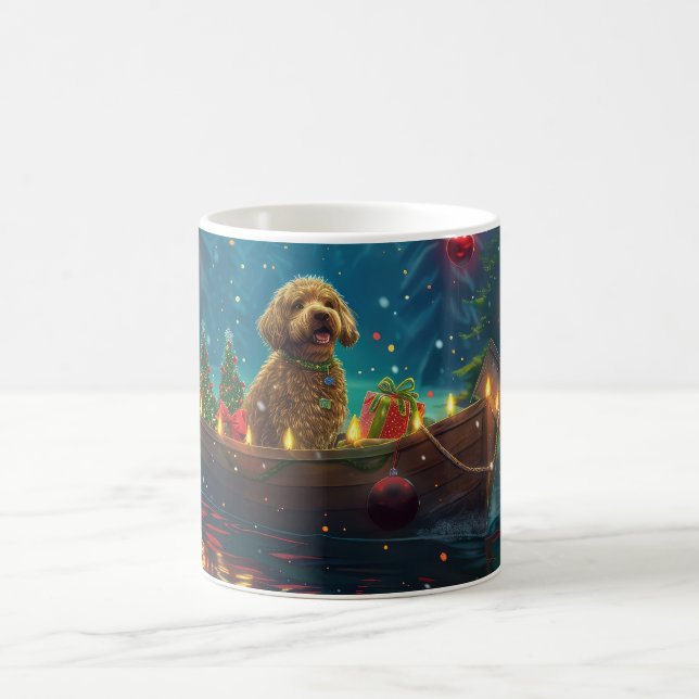 Mug Goldendoodle Noël Festive Voyage (Centre)