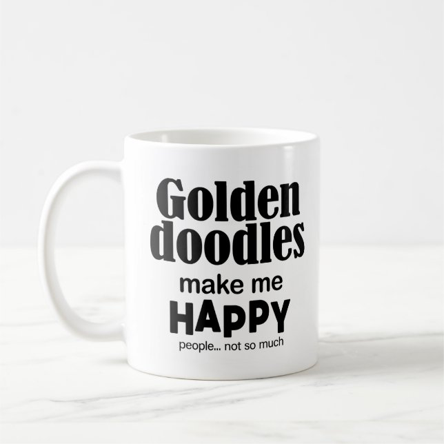 Mug Goldendoodles Me Rendre Heureux (Gauche)