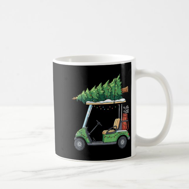 Mug Golf Cart Christmas Tree Lights Funny For Men Wome (Droite)