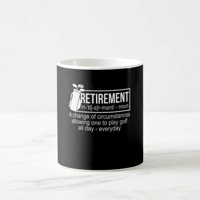 Mug Golf de jeu de changement de retraite quotidien (Centre)
