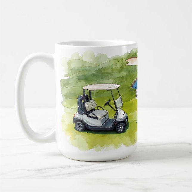 Mug Golf Happy Retirement golf sur le thème du golfeur (Gauche)