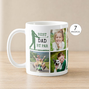Mug Golf MEILLEUR PÈRE PAR 7 Collage de photos