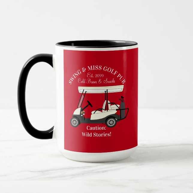 Mug Golf Pub Golf Panier Bière et collations Histoires (Gauche)