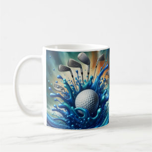 Mug Golf Splash d'eau bleue