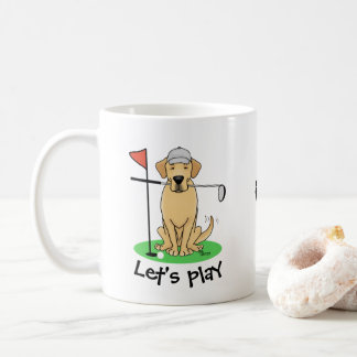 Mug Golf Yellow Labrador Retriever (yaourt 3) Chien -