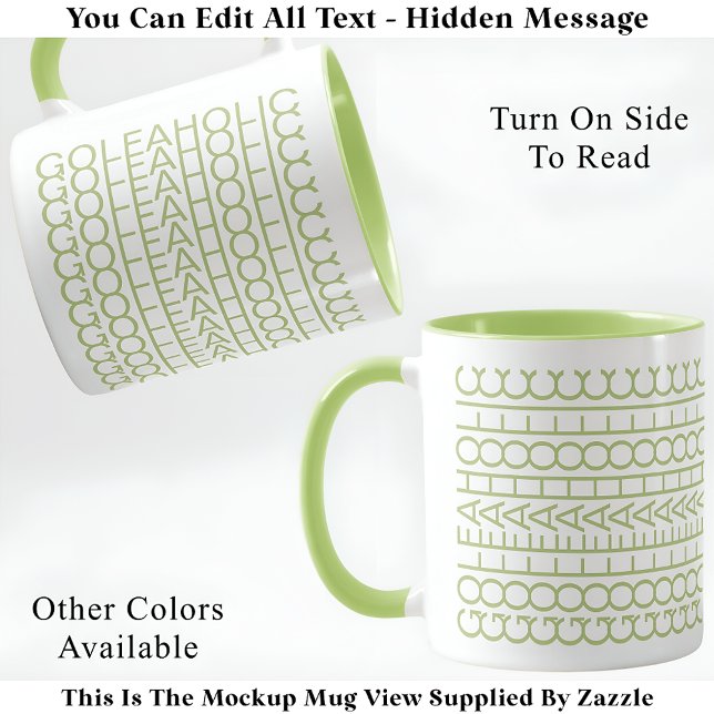Mug Golfaholic Message caché 140GW Funny Golf (Créateur téléchargé)
