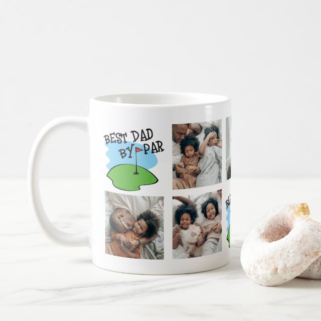 Mug Golfer Best Papa Par Parc Golf Pun 7 Photo (Avec donut)