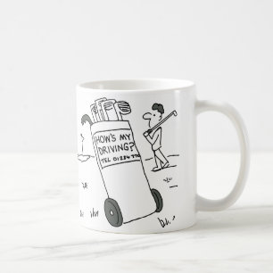 Mug Golfeur a un panneau disant "Qu'est-ce que vous pe
