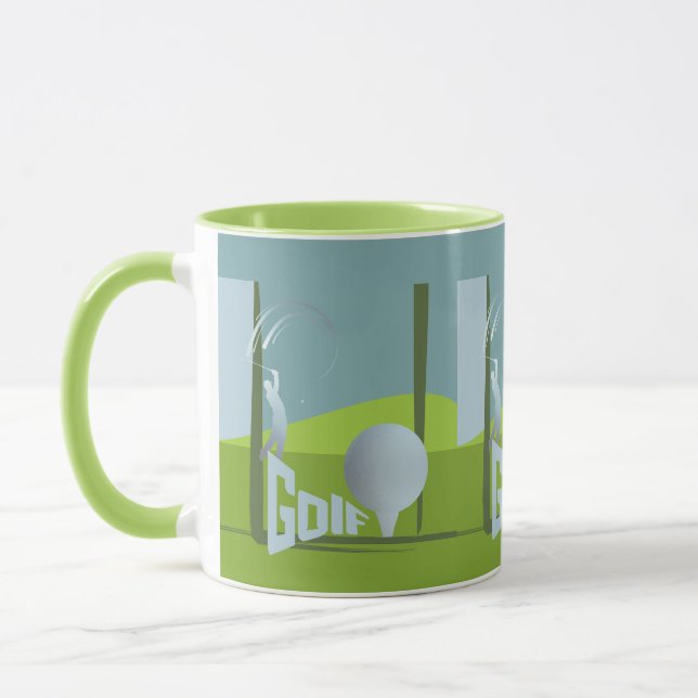 Mug golfeur de golf cool cadeau vert (Gauche)