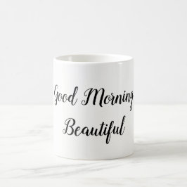 Mug Good Morning Belle typographie Love Citation