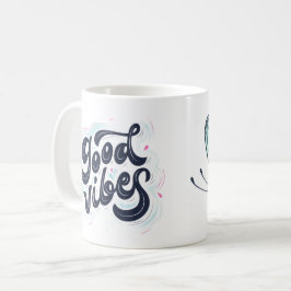 Mug Good Vibes avec design papillon esthétique