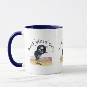Mug Good Vibes seulement avec Chouette curieuse