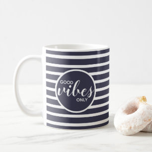 Mug Good Vibes Seulement Tendance Typographie Citation