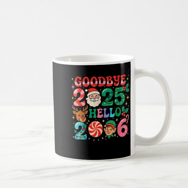 Mug Goodbye 2025 Hello 2026 Cute Christmas New Year  (Droite)