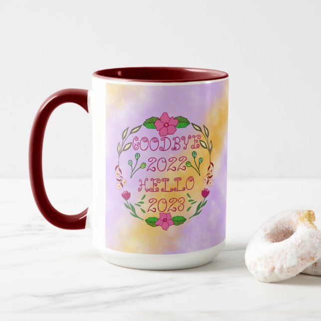 MUG GOODBYE 20XX HELLO 20XX (Avec donut)